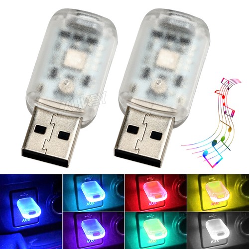 Mini usb led auto - 2x,