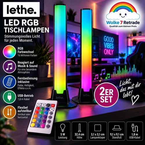 Lethe rgb led tischlampen - led,