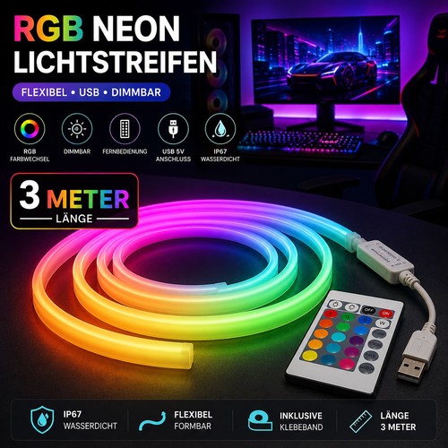 Rgb led neon - led, 3m