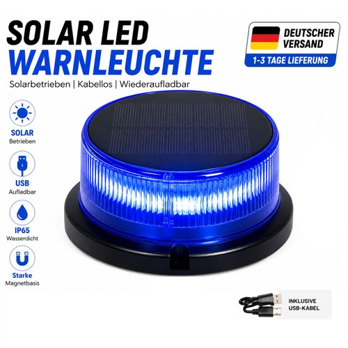 Led warnleuchte solar magnet - led,